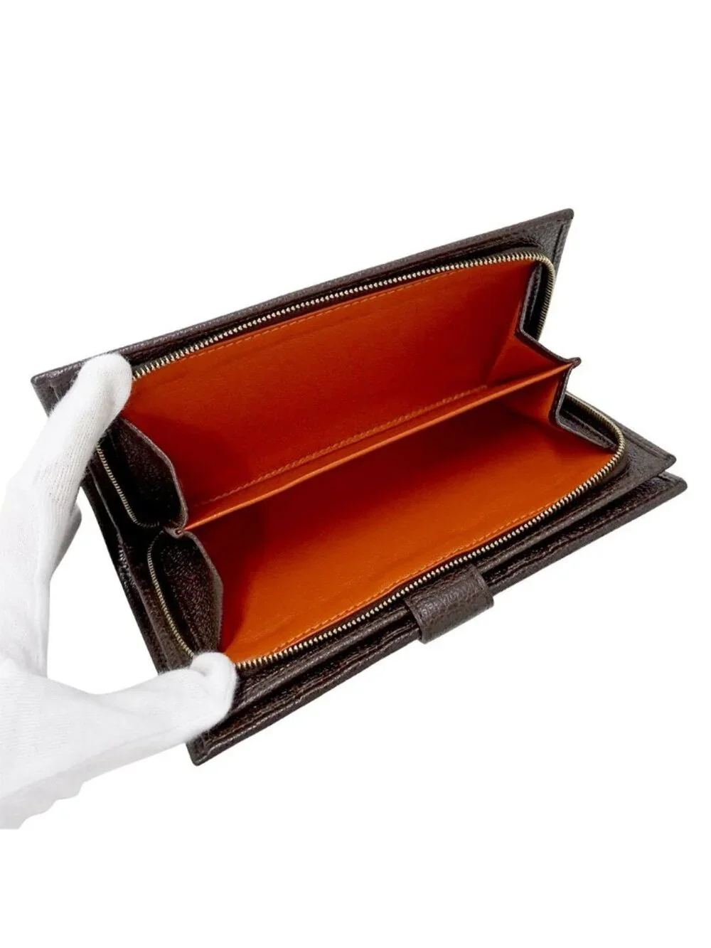 Bvlgari Wallet Leather Dark Brown Bifold
